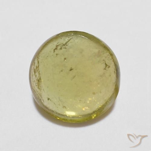 0.97ct Natural Mustard Yellow Tourmaline, Round, Transparent