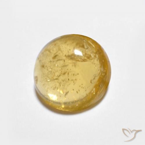 1.44 ct Golden Tourmaline Stone, Natural Tourmaline in Round Cabochon Shape for Sale