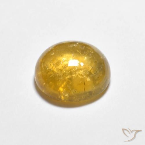 Tourmaline Gemstone in 7 mm (calibrated) Size for Sale, Tourmaline Stone in Medium Gold Color