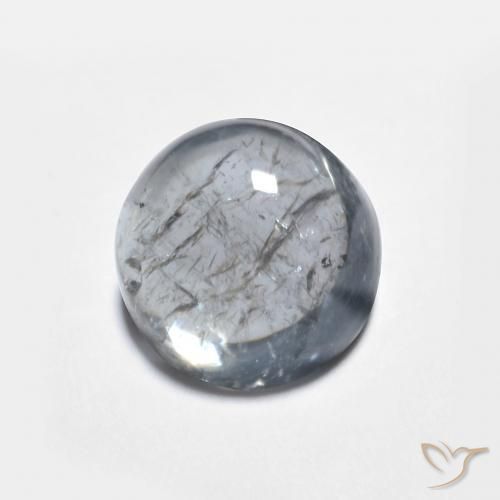 1.88 ct Gray Tourmaline Stone, Natural Tourmaline in Round Cabochon Shape for Sale
