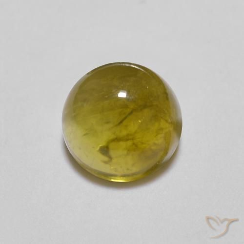 0.90ct Natural Earthy Gold Tourmaline, Round, Transparent