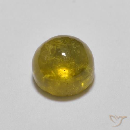 Tourmaline Gemstone in 5.2 mm Size for Sale, Tourmaline Stone in Earthy Gold Color