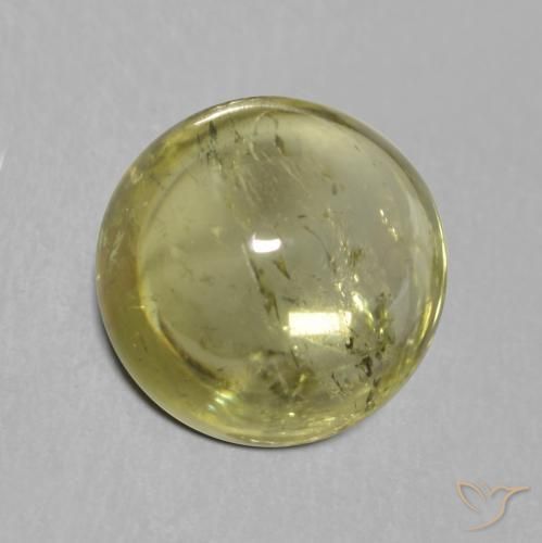 1.80 ct Green Tourmaline Stone, Natural Tourmaline in Round Cabochon Shape for Sale