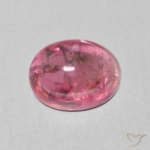 1.58 ct Purple Tourmaline, 8.1 x 6.2 mm Oval Cabochon From Mozambique, Photo A