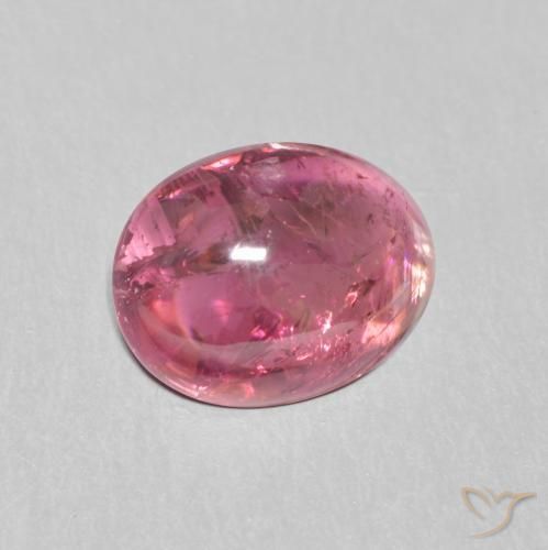 1.58 ct Purple Tourmaline Stone, Natural Tourmaline in Oval Cabochon Shape for Sale