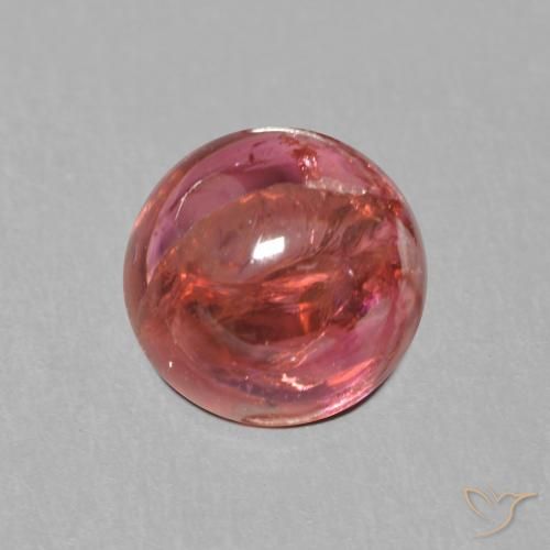 1.35 ct Purple Tourmaline, 6.5 mm Round Cabochon From Mozambique, Photo A