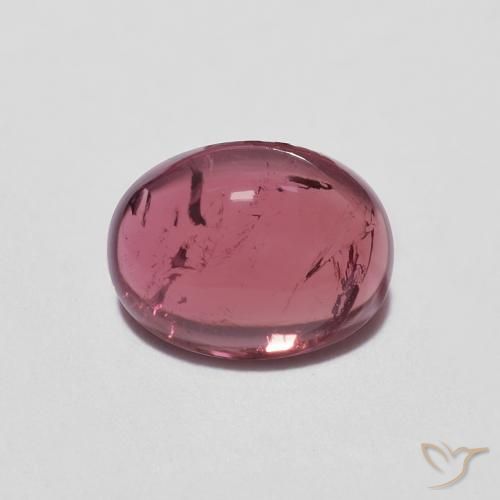 1.25 ct Purple Tourmaline, 7.5 x 5.7 mm Oval Cabochon From Mozambique, Photo A