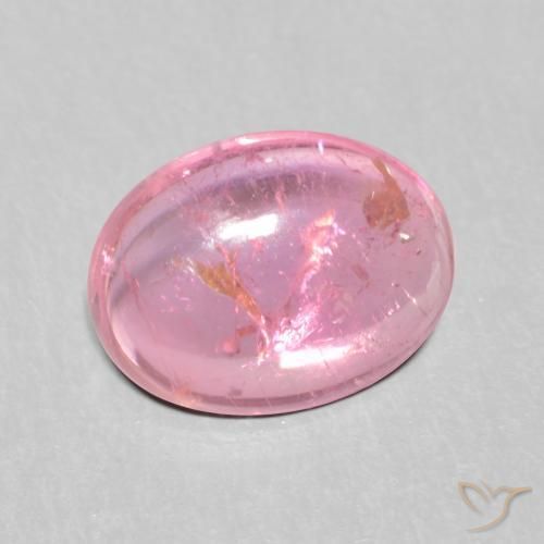 1.31 ct Pink Tourmaline Stone, Natural Tourmaline in Oval Cabochon Shape for Sale