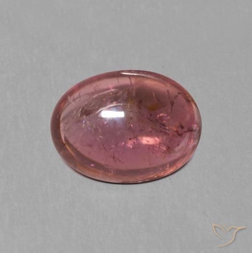 1.23 ct Red Tourmaline, 8.1 x 6.1 mm Oval Cabochon From Mozambique, Photo A