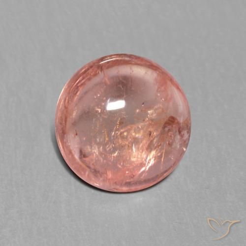 1.42 ct Pink Tourmaline Stone, Natural Tourmaline in Round Cabochon Shape for Sale