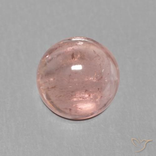 1.02 ct Pink Tourmaline Stone, Natural Tourmaline in Round Cabochon Shape for Sale