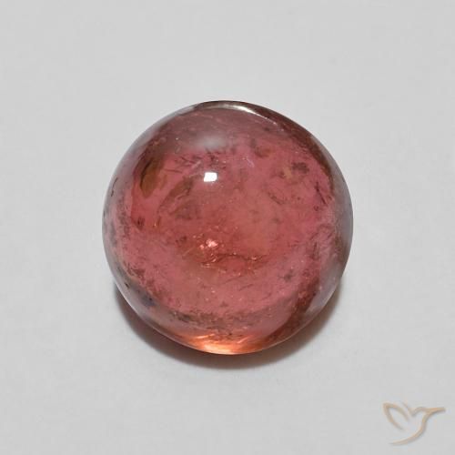 1.17ct Natural Fruit Punch Red Tourmaline, Round, Transparent