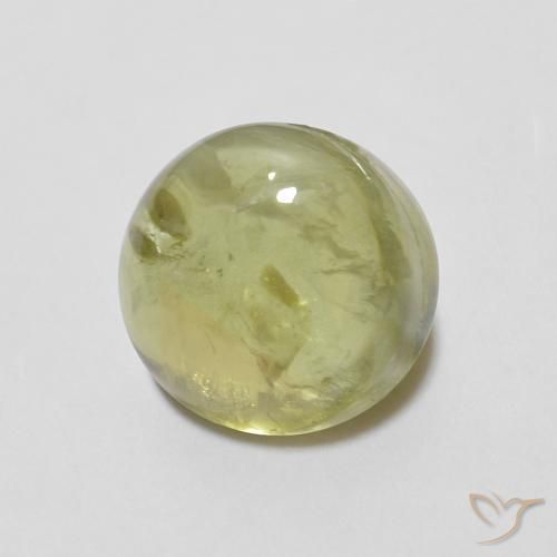 1.48ct Natural Greenish Yellow Tourmaline, Round, Transparent