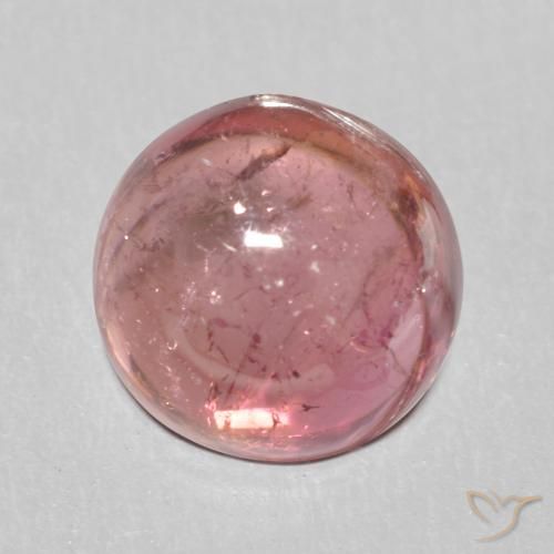 1.57 ct Purple Tourmaline Stone, Natural Tourmaline in Round Cabochon Shape for Sale