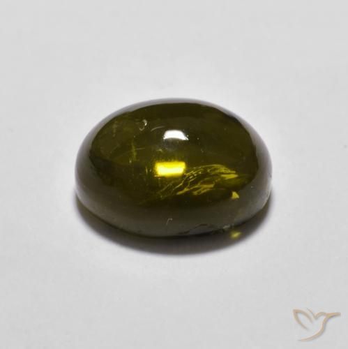 Tourmaline Gemstone in 8 x 6 mm (calibrated) Size for Sale, Tourmaline Stone in Warm Green Color