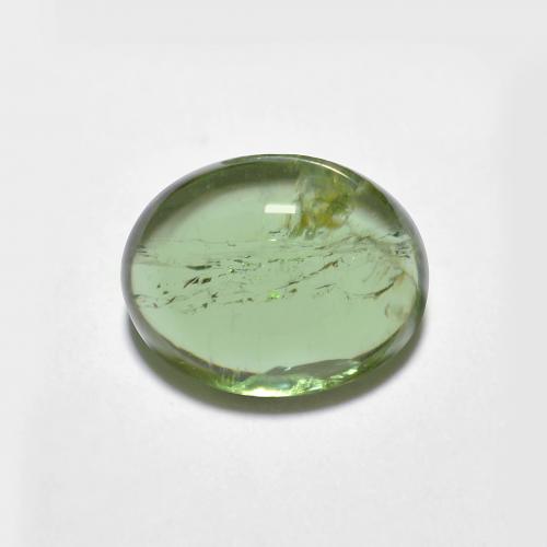 Medium Green Turmalin Edelstein - 1.7ct Oval Cabochon (ID: 628109)