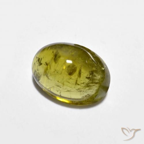1.56 ct Golden Tourmaline Stone, Natural Tourmaline in Oval Cabochon Shape for Sale
