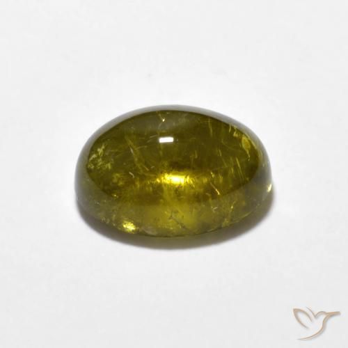 Tourmaline Gemstone in 8 x 6 mm (calibrated) Size for Sale, Tourmaline Stone in Medium-Dark Gold Color