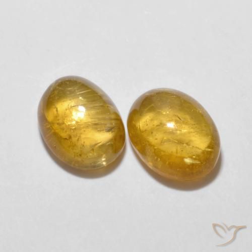 3.24 ctw Golden Tourmaline Stones, Natural Tourmaline in Oval Cabochon Shape for Sale