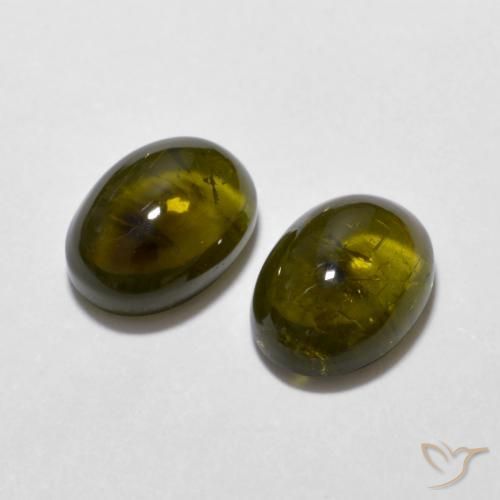 3.03 ctw Golden Tourmaline Stones, Natural Tourmaline in Oval Cabochon Shape for Sale