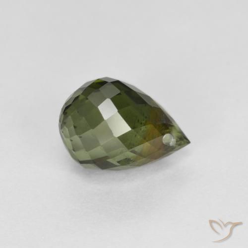 Tourmaline Gemstone in 7.9 x 5.5 mm Size for Sale, Tourmaline Stone in Dark Green Color