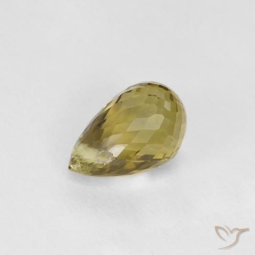 0.81 ct Brown Tourmaline Stone, Natural Tourmaline in Briolette with Hole Shape for Sale