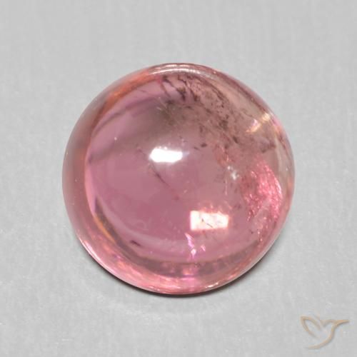 1.09 ct Pink Tourmaline, 5.9 mm Round Cabochon From Mozambique, Photo A