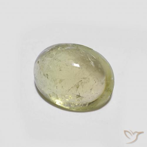 1.86 ct Yellow Tourmaline Stone, Natural Tourmaline in Oval Cabochon Shape for Sale