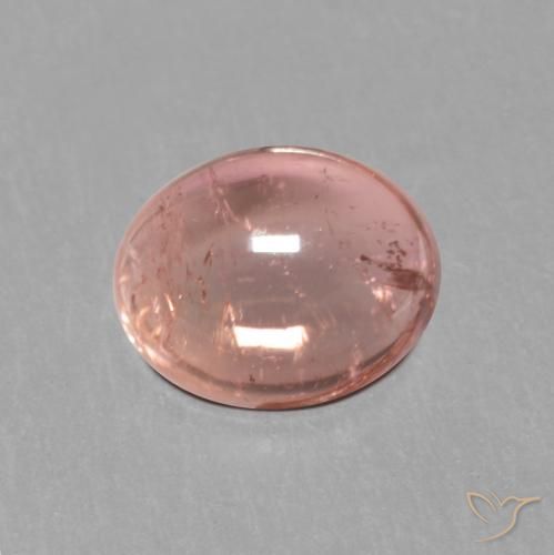 0.98 ct Pink Tourmaline, 6.5 x 5.3 mm Oval Cabochon From Mozambique, Photo A