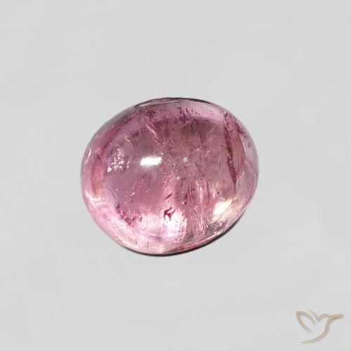 0.92 ct Pink Tourmaline Stone, Natural Tourmaline in Oval Cabochon Shape for Sale