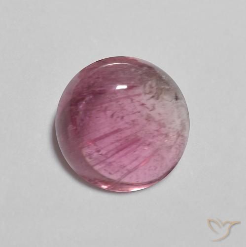 1.15 ct Pink Tourmaline Stone, Natural Tourmaline in Round Cabochon Shape for Sale