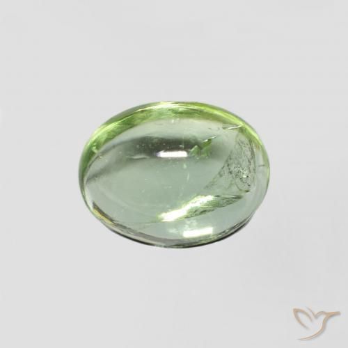 1.44ct Natural Warm Green Tourmaline, Oval, Transparent
