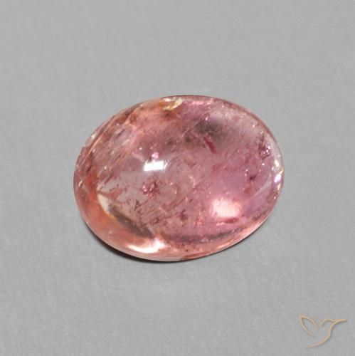 1.63 ct Pink Tourmaline Stone, Natural Tourmaline in Oval Cabochon Shape for Sale