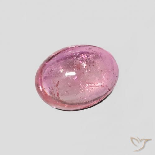 1.30 ct Pink Tourmaline Stone, Natural Tourmaline in Oval Cabochon Shape for Sale