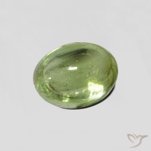 2.24 ct Green Tourmaline Stone, Natural Tourmaline in Oval Cabochon Shape for Sale