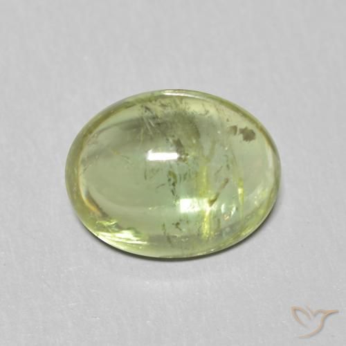 1.57ct Natural Warm Green Tourmaline, Oval, Transparent