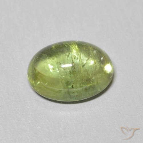 Tourmaline Gemstone in 8.1 x 6.4 mm Size for Sale, Tourmaline Stone in Warm Green Color