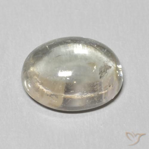 Tourmaline Gemstone in 10 x 8 mm (calibrated) Size for Sale, Tourmaline Stone in Very Light Grey Color