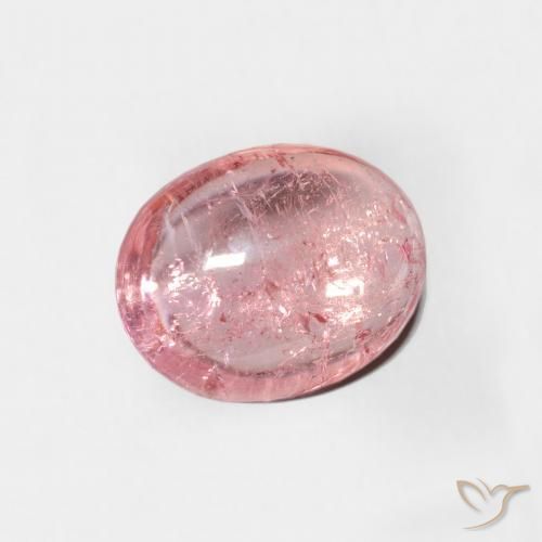 2.14 ct Pink Tourmaline Stone, Natural Tourmaline in Oval Cabochon Shape for Sale