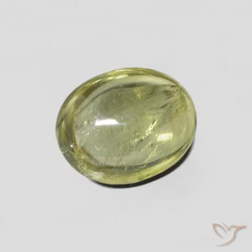 2.08 ct Green Tourmaline Stone, Natural Tourmaline in Oval Cabochon Shape for Sale
