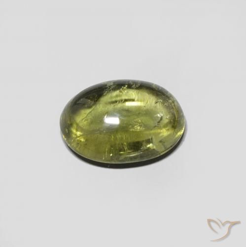 Tourmaline Gemstone in 9 x 7 mm (calibrated) Size for Sale, Tourmaline Stone in Warm Earthy Green Color