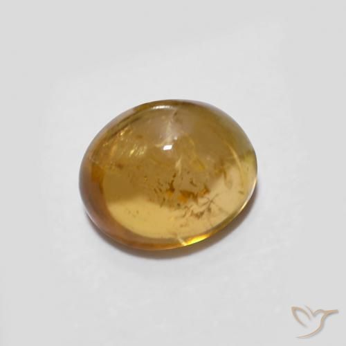 0.78 ct Golden Tourmaline Stone, Natural Tourmaline in Oval Cabochon Shape for Sale