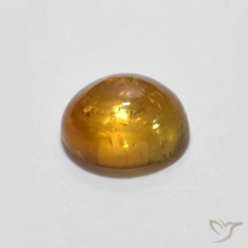 Tourmaline Gemstone in 6.1 x 5 mm Size for Sale, Tourmaline Stone in Gold Color