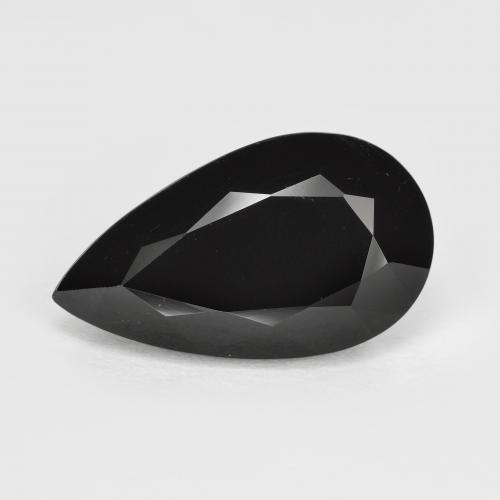 Tormalina 17,9 x 10,3mm nero Sfaccettatura a pera dal Mozambico, peso di 8,93 ct, gemma naturale non trattati in purezza Opaque, 1 pezzo Tormalina - Colore: Nero, durezza Mohs di 7 - 7,5 adatto per gioielli da indossare ogni giorno, Pietra ricettiva, Photo A