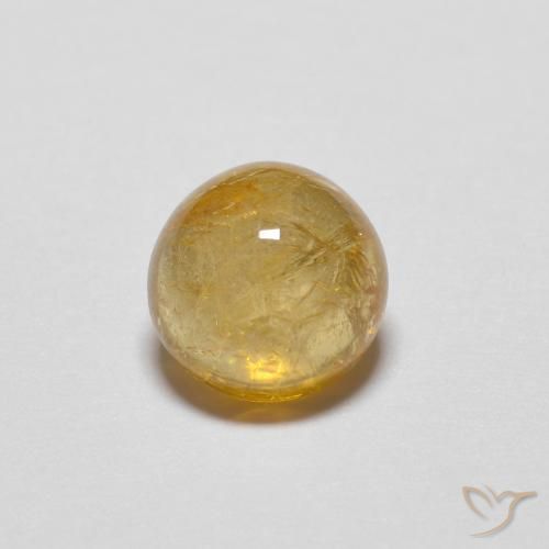 0.94ct Natural Deep Golden Orange Tourmaline, Round, Transparent