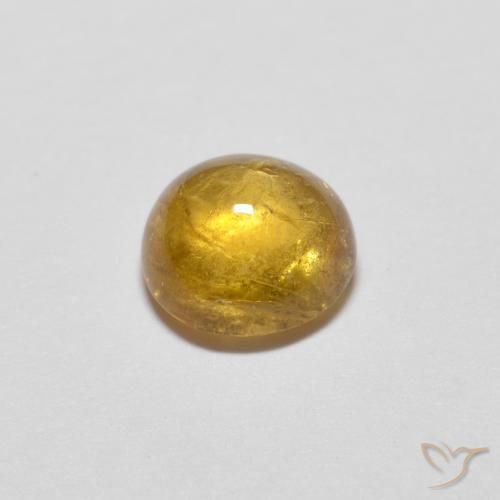 Tourmaline Gemstone in 6 mm (calibrated) Size for Sale, Tourmaline Stone in Deep Golden Orange Color
