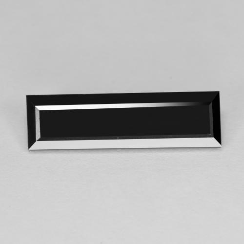 Tourmaline Noire baguette facet 19 x 5,5mm du Mozambique, poids de 4,08 ct, pierre gemme naturelle Non traité de pureté Opaque , 1 pièce de tourmaline, couleur : Schorl, dureté de Mohs de 7 à 7.5 convient aux bijoux de tous les jours, pierre de sagesse, Pierre du zodiaque Balance, Photo A