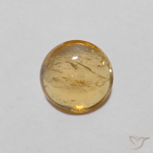 0.89ct Natural Medium Orange Tourmaline, Round, Transparent, Photo A