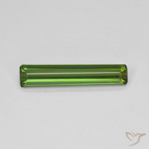 1.24ct Natural Deep Green Tourmaline, Emerald Cut, VVS-VS