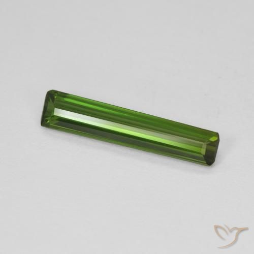 1.24 ct Green Tourmaline Stone, Natural Tourmaline in Octagon Step Cut Shape for Sale
